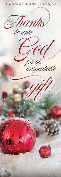 Banner Thanks Be Unto God Gift Christmas 2 x 6 Fabric