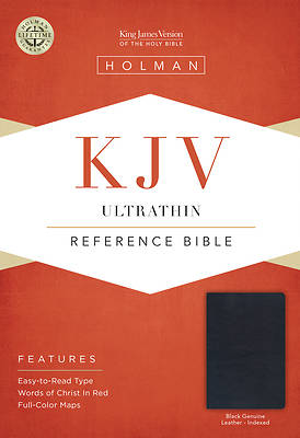 Picture of KJV Ultrathin Reference Bible, Black Genuine Leather Indexed