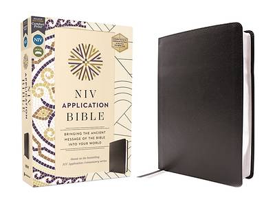Picture of NIV Application Bible, European Bonded Leather, Black, Red Letter, Comfort Print
