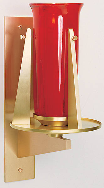 Picture of Koleys K361 Satin Brass Wall Mounted Sanctuary Lamp