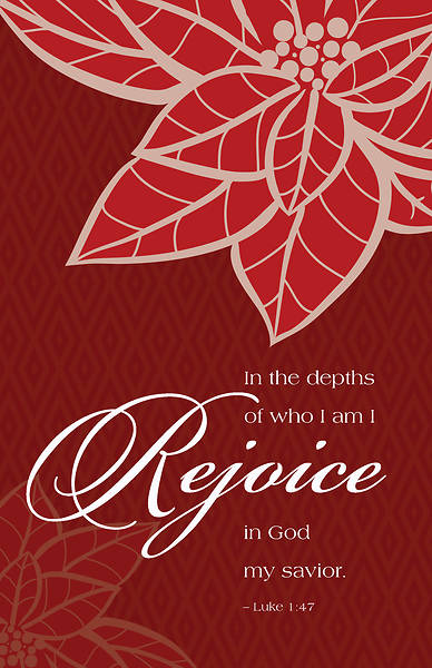 Picture of Rejoice Poinsettia Christmas Bulletin (Pkg of 50)