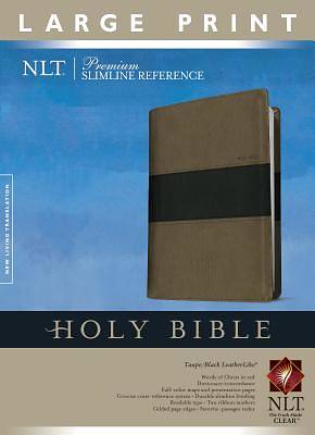 Picture of Premium Slimline Reference Bible NLT, Large Print Tutone