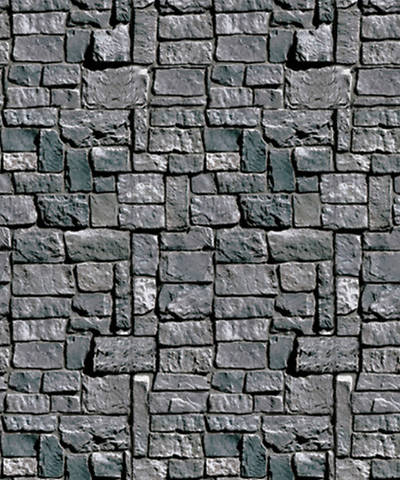 Picture of Vacation Bible School Stone Wall Plastic Backdrop (4' x 30')