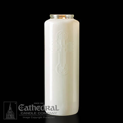 Cathedral 6-Day Glass Offering Candle - Opal