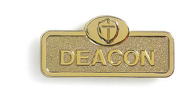 Picture of Brass Deacon Badge with Cross