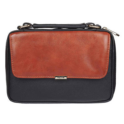 Picture of Bible Cover Black/Brown Faith Badge