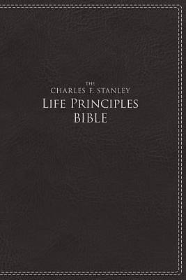 Picture of NIV, the Charles F. Stanley Life Principles Bible, Imitation Leather, Black, Indexed, Red Letter Edition