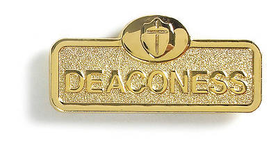 Brass Deaconess with Cross Leadership Badge