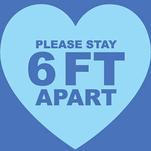 Picture of Stay 6 Feet Apart 9"x9" Floor Decal Sign - 2 Pack