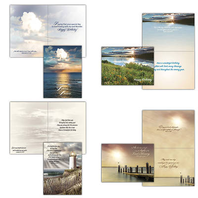 Tranquil Waters Birthday Boxed Cards - Box of 12