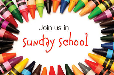 Picture of Join Us for Sunday School Crayons Postcard