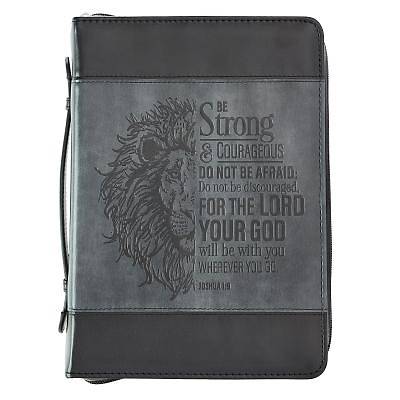 Be Strong Bible Cover Large Lux-Leather Joshua 1:9