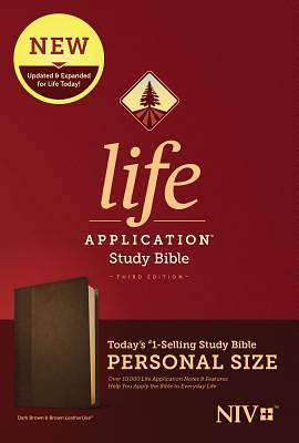 Picture of NIV Life Application Study Bible, Third Edition, Personal Size (Leatherlike, Dark Brown/Brown)