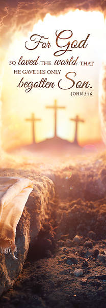 Easter For God so Loved the World 2' x 6' Banner Vinyl