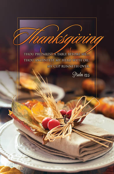 Picture of Thou Preparest a Table Thanksgiving Regular Size Bulletin