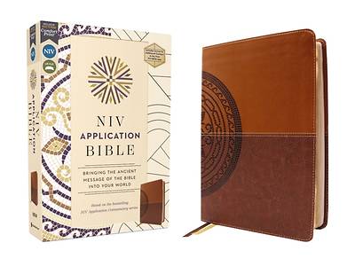 Picture of NIV Application Bible, Leathersoft, Brown, Red Letter, Comfort Print