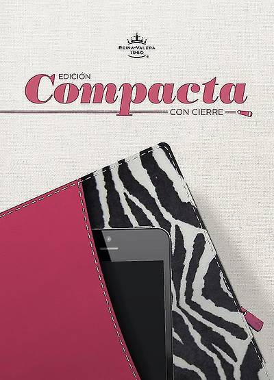 Picture of Rvr 1960 Biblia, Edicion Compacta Con Cierre, Fucsia/Cebra Simil Piel