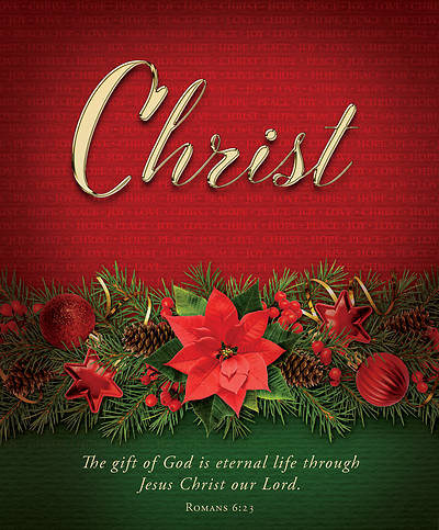 Picture of Christ Advent Poinsettia Legal Size Bulletin