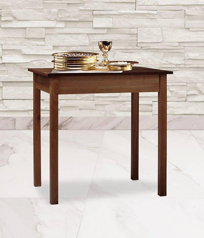 Picture of Small Communion Table - Walnut Stain