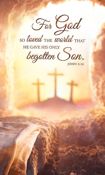 Easter For God so Loved the World 3' x 5' Banner Fabric