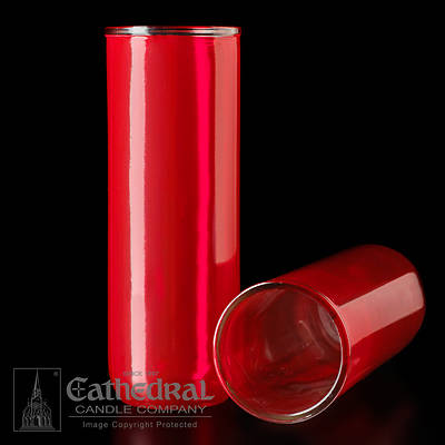 Picture of Cathedral Inserta-Lite 5,6,7-Day Reusable Glass Globe - Ruby