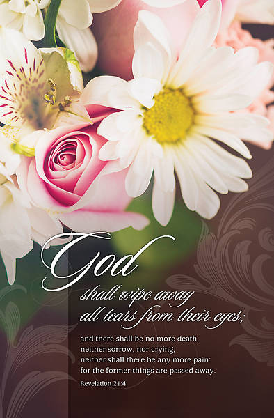 Picture of God Shall Wipe Away Funeral Regular Size Bulletin