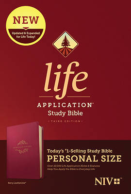 Picture of NIV Life Application Study Bible, Third Edition, Personal Size (Leatherlike, Berry)