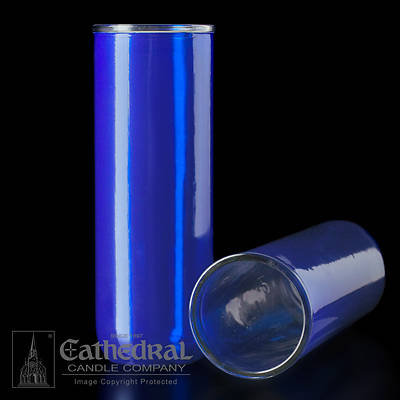 Picture of Cathedral Inserta-Lite 5,6,7-Day Reusable Glass Globe - Blue