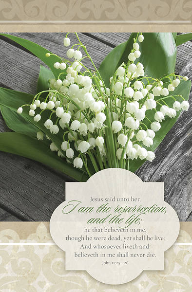 Picture of He That Believeth John 11:25-26, KJV Funeral Regular Size Bulletin