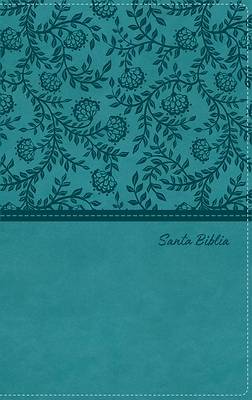 Biblia Reina-Valera 1960, Tierra Santa, Ultrafina Letra Grande, Leathersoft, Turquesa, Con Cierre