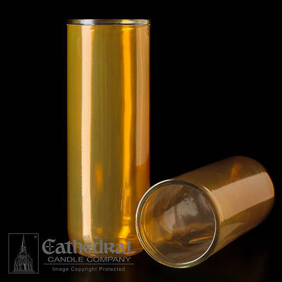 Picture of Cathedral Inserta-Lite 5,6,7-Day Reusable Glass Globe - Amber