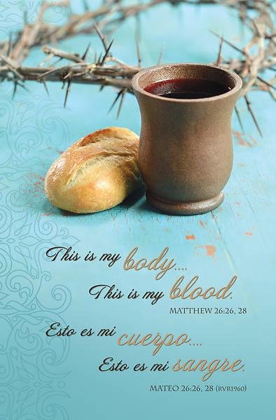 Picture of This is My Body Communion Bilingual Regular Size Bulletin