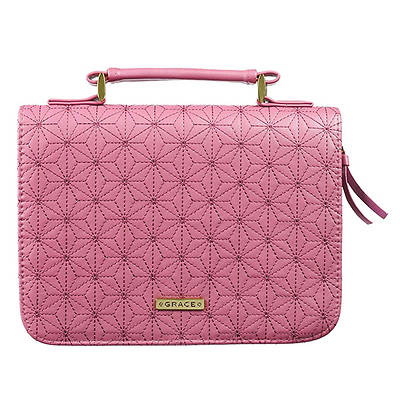 Picture of Bible Cover Pink Floral Stitch Grace Large