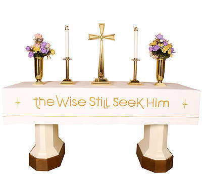Picture of Abbott Hall Vision Series NAF5258 White Christmas Altar Frontal
