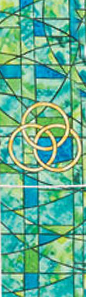 Picture of Symbols of Faith Series Stained Glass Trinity Stole
