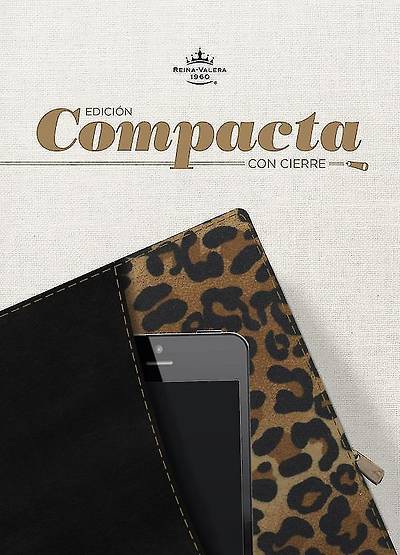 Picture of Rvr 1960 Biblia, Edicion Compacta Con Cierre, Negro/Leopardo Simil Piel