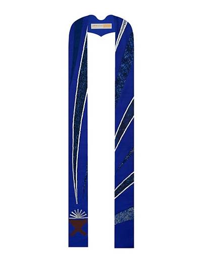 Picture of Beacon Stole Blue Dupioni 56