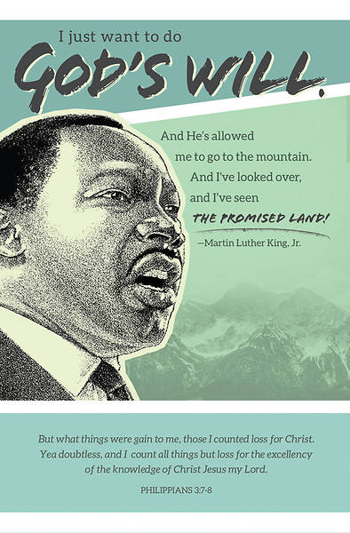 Picture of God's Will MLK Jr. Black History Month Regular Size Bulletin