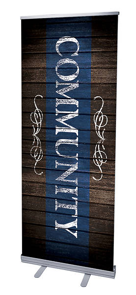 Picture of Rustic Charm Community RollUp Banner with Stand