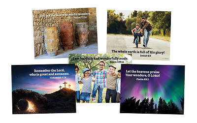 Picture of Vacation Bible School VBS 2022 God's Wonder Lab Set of 5 Memory Verse Posters