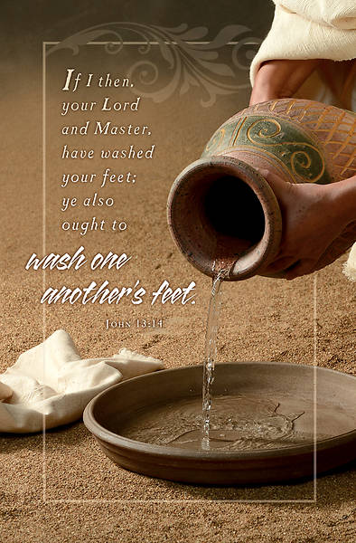 Picture of Wash Feet Maundy Thursday Regular Size Bulletin