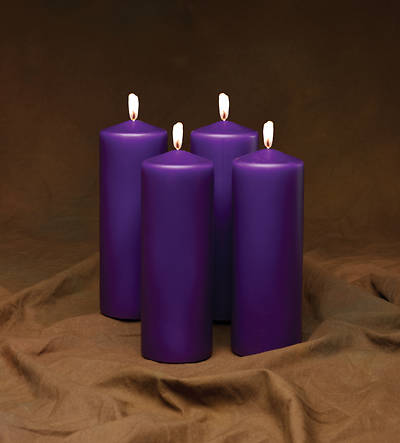 Emkay Advent Pillar Candle Set 9" X 3" - 4 Purple