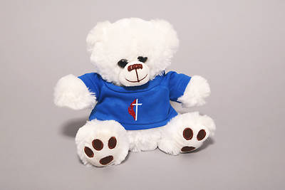 Picture of UMC Plush White Teddy Bear with Cross & Flame Tee