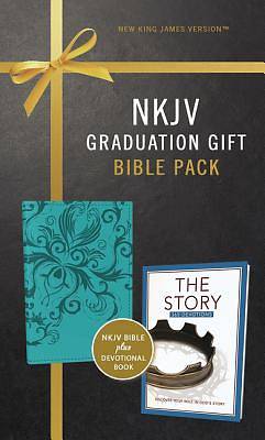 Picture of NKJV, Graduation Gift, Bible Pack for Her, Blue, Red Letter Edition