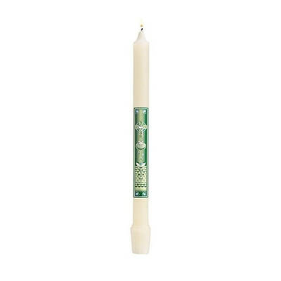Dove with Shell Baptism Candle - Straight Side