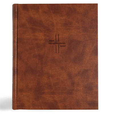 Picture of CSB Notetaking Bible, Expanded Reference Edition, Brown Leathertouch Over Board