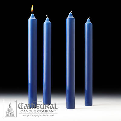 Picture of Cathedral Advent Candle Set 16" X 1-1/2" - 4 Sarum Blue