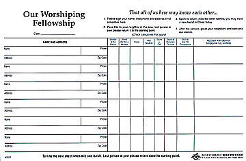 Picture of Attendance Registration Pads (Package of 20)