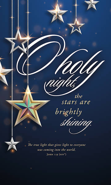 Picture of O Holy Night 3' x 5' Vinyl Banner John 1:9 NIV