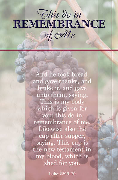 Picture of Remembrance of Me Communion Regular Size Bulletin